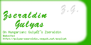 zseraldin gulyas business card